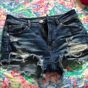 ripped jean shorts